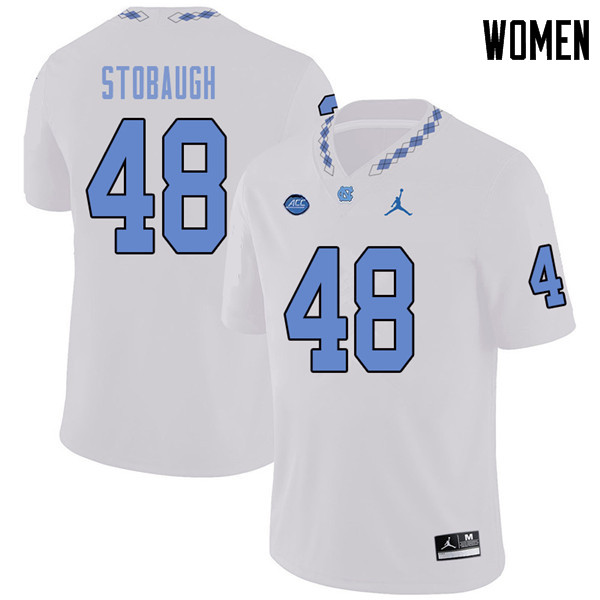 Jordan Brand Women #48 Ben Stobaugh North Carolina Tar Heels College Football Jerseys Sale-White